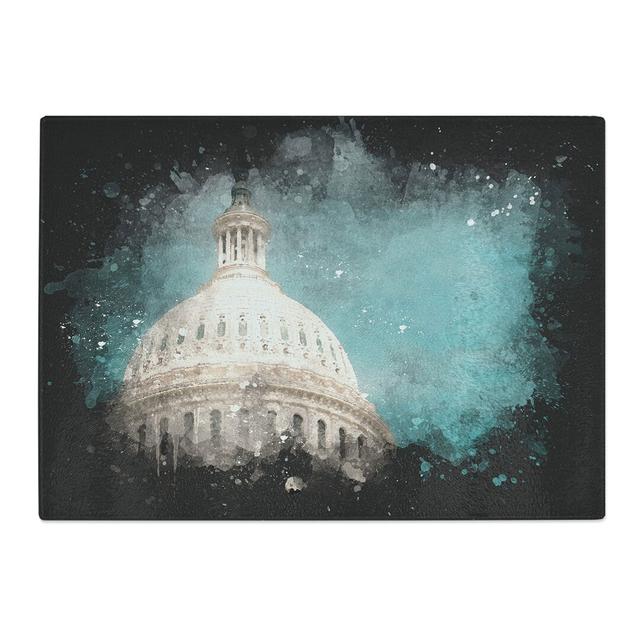 Tempered Glass Capitol Hill White House Chopping Board East Urban Home Size: 20 cm x 28.5 cm on Productcaster.