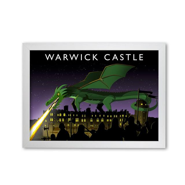 'Warwick Castle' Framed Graphic Art Print 17 Stories Size: 42 cm H x 59.4 cm W, Frame Options: White on Productcaster.