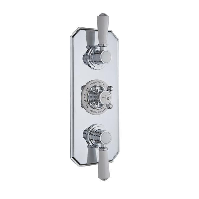 Topaz Triple Concealed Thermostatic Shower Valve Hudson Reed Finish: White on Productcaster.