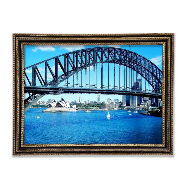 Sydney Harbour Bridge Opera House View Colour - Print Longshore Tides Size: 42.1cm H x 59.7cm W x 3cm D on Productcaster.