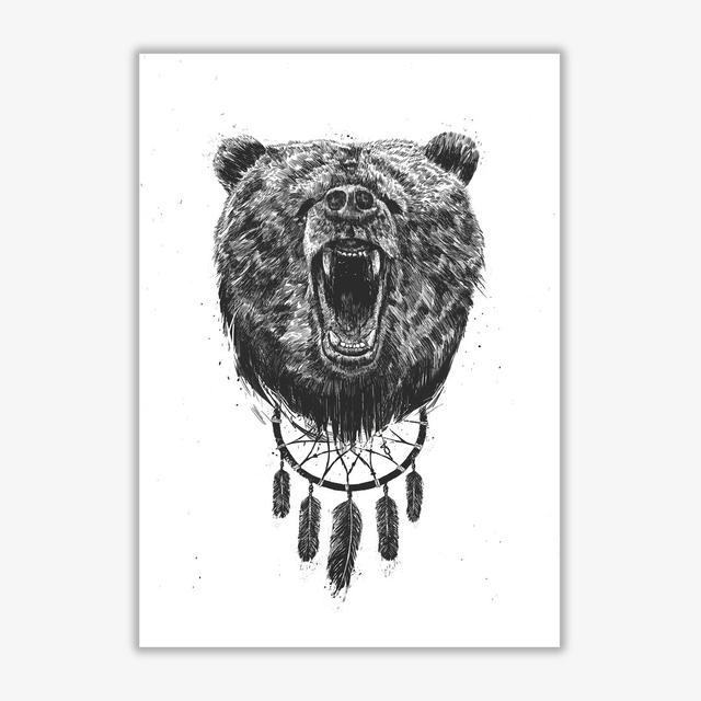 'Don't Wake the Bear' Graphic Art East Urban Home Frame Options: No Frame, Size: 84 cm H x 59.4 cm W x 1 cm D on Productcaster.