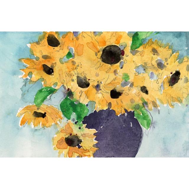 Sunflower Moment II by Samuel Dixon - Wrapped Canvas Painting August Grove Size: 51cm H x 76cm W on Productcaster.