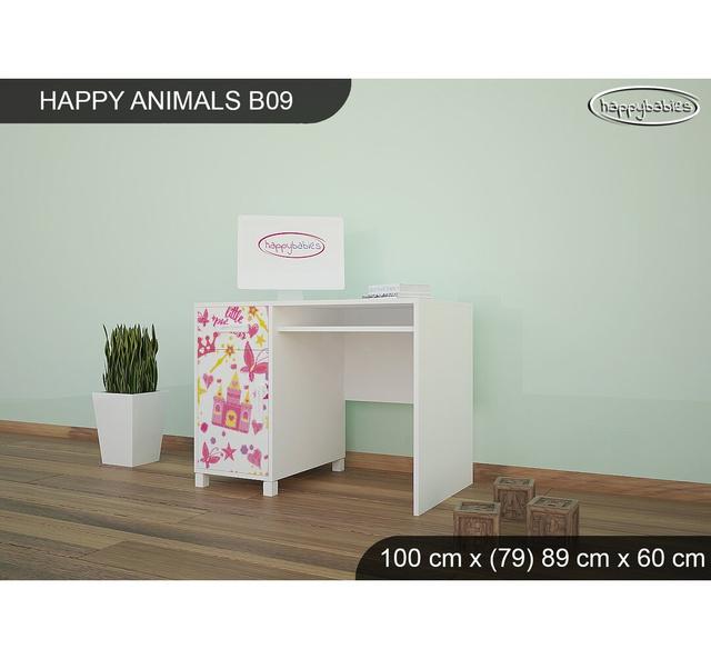 100cm Writing Desk Happy Babies Base Colour: White on Productcaster.