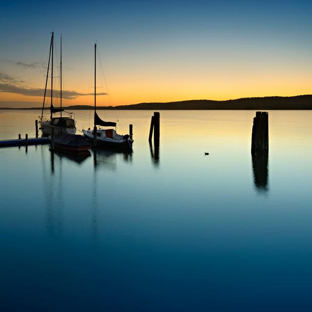 Dock with sailboats 160189575 Breakwater Bay Size: 122cm H x 122cm W on Productcaster.