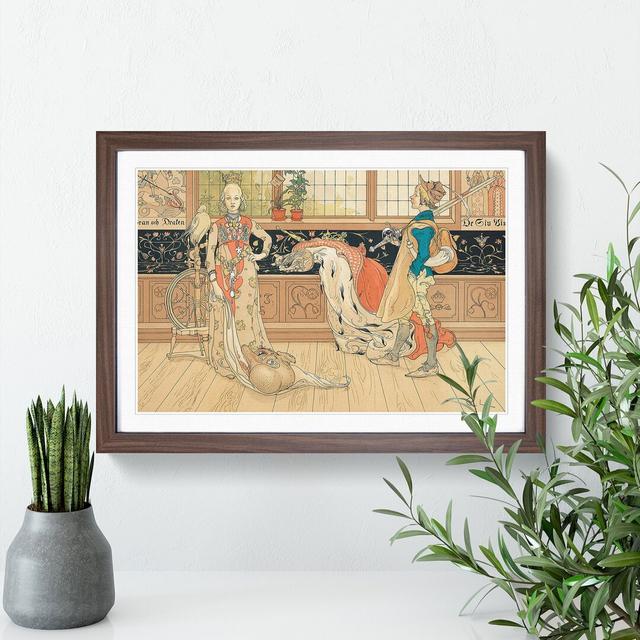 Children in Costume by Carl Larsson - Picture Frame Painting East Urban Home Frame Option: Walnut Framed, Size: 48cm H x 65cm W x 2cm D on Productcaster.