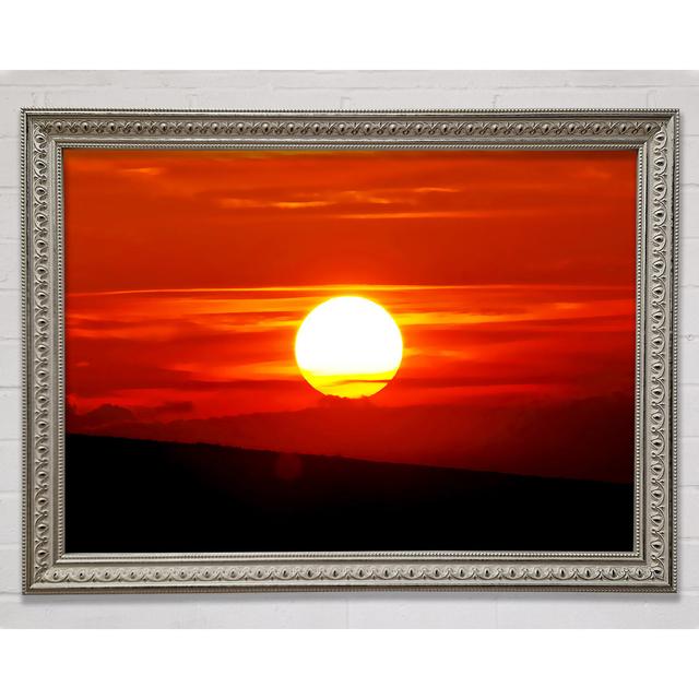 Perfect Orange Sun - Single Picture Frame Art Prints Union Rustic Size: 100cm H x 141.4cm W x 3cm D on Productcaster.