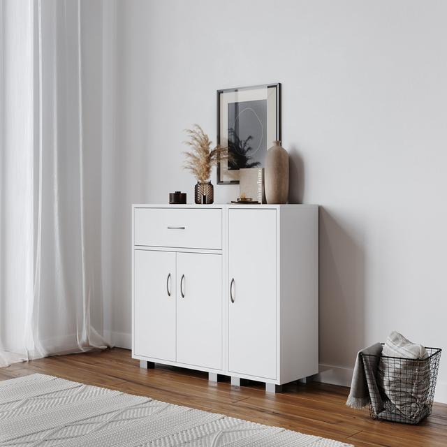 Friederika 3 - Door Cabinet Ebern Designs Colour: White on Productcaster.