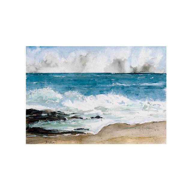 The Wave by Nacha Cassinello - Wrapped Canvas Painting Print on Fabric Highland Dunes Size: 60cm H x 90cm W x 3cm D on Productcaster.