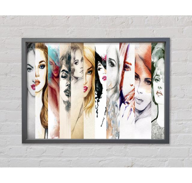 Womens Fashion Watercolour - Single Picture Frame Art Prints on Canvas Rosalind Wheeler Size: 100cm H x 141.4cm W x 3.3cm D on Productcaster.