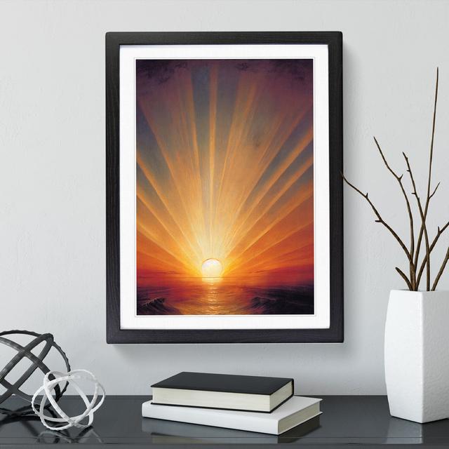 XV1022-4736X Tranquil Sunset House of Hampton Format: Black Framed, Size: 48cm H x 36cm W, Matte Colour: White on Productcaster.