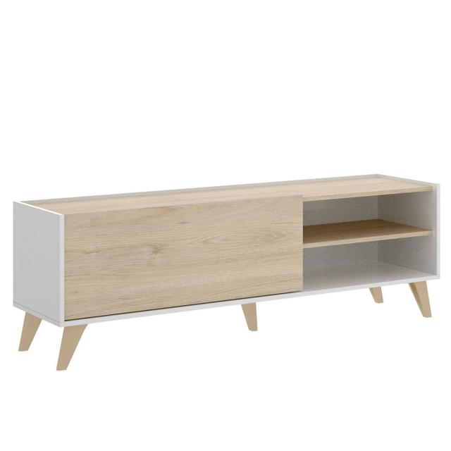 Elida TV Stand for TVs up to 65" Norden Home Colour: Oak/White on Productcaster.