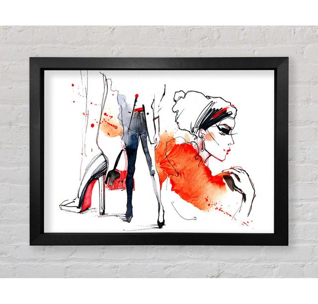 Shoes Bag Done Framed Print Mercer41 Size: 59.7cm H x 84.1cm W x 3.4cm D, Format: Black Framed Paper on Productcaster.