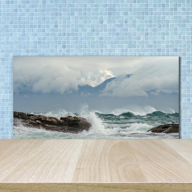 Rough Sea 50cm x 100cm Glass Panel Highland Dunes on Productcaster.