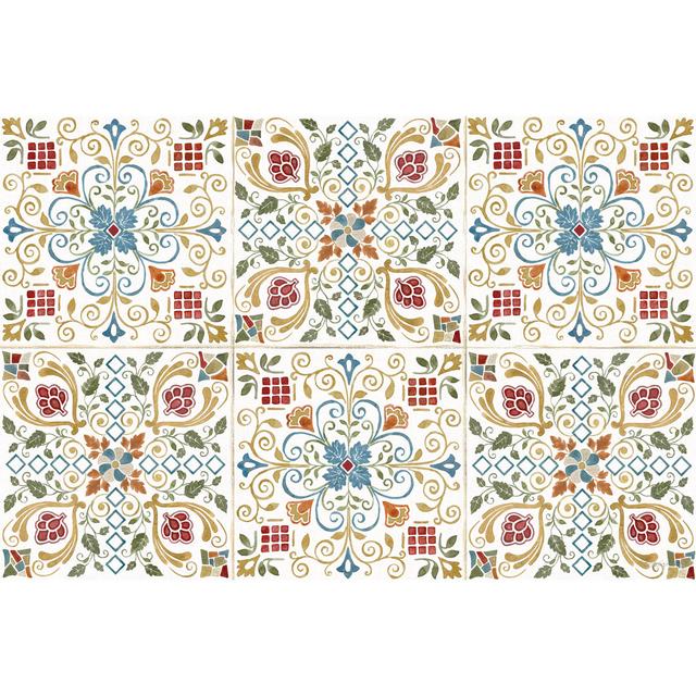 Mediterranean Motif I by Beth Grove - Wrapped Canvas Painting Rosalind Wheeler Size: 20cm H x 30cm W on Productcaster.