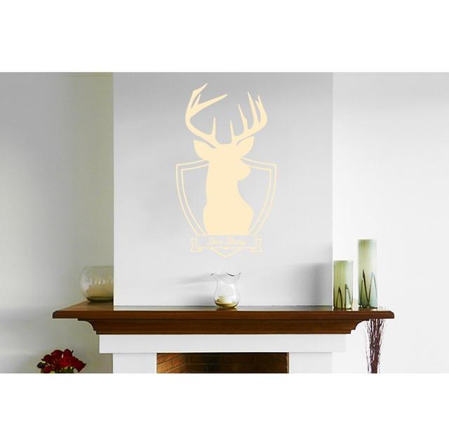 Deer Diary Wall Sticker Happy Larry Size: Large, Colour: Beige on Productcaster.