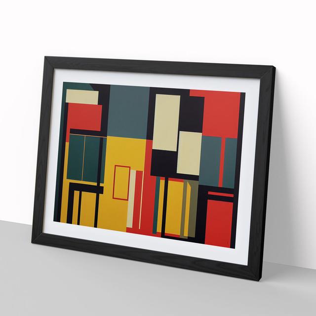 Bauhaus Vol.7 Abstract - Picture Frame Art Prints Metro Lane Size: 46cm H x 64cm W x 2cm D, Frame Colour: Black on Productcaster.