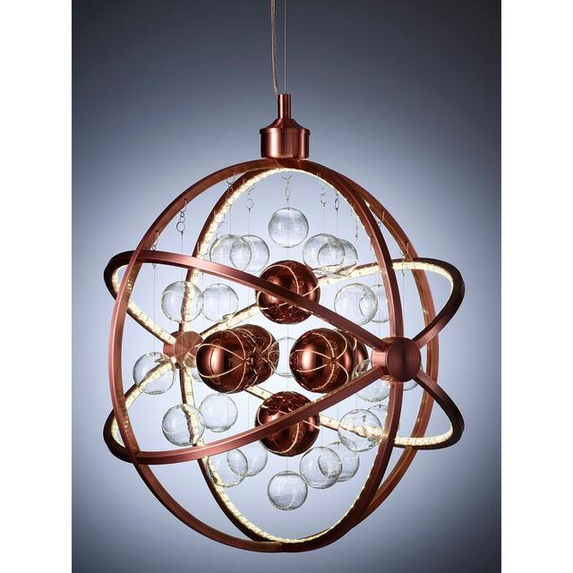 Paignt 1 - Light LED Sphere Pendant Bloomsbury Market Finish: Copper on Productcaster.