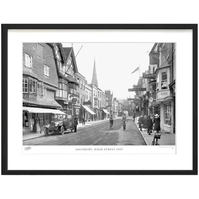 'Salisbury, High Street 1919' - Picture Frame Photograph Print on Paper The Francis Frith Collection Size: 28cm H x 36cm W x 2.3cm D on Productcaster.