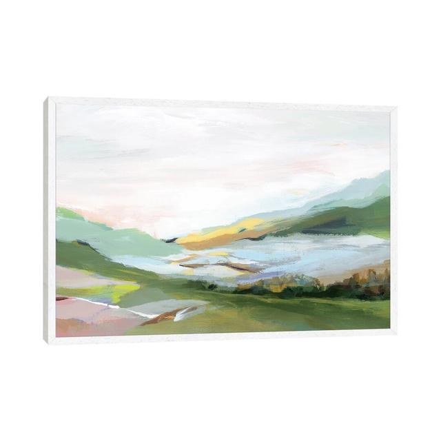 Highland II by Isabelle Z - Painting on Canvas Ebern Designs Format: White Framed, Size: 45.72cm H x 66.04cm W x 3.81cm D on Productcaster.