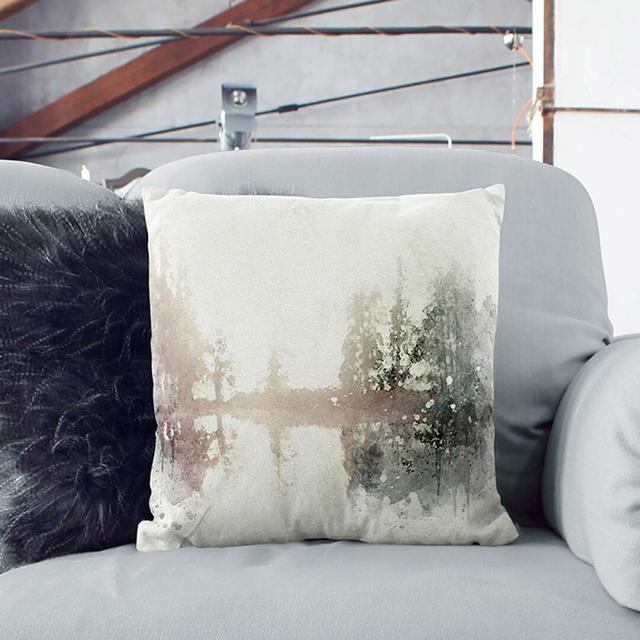 Foggy Sunrise in Germany Cushion with Filling East Urban Home Size: 55cm H x 55cm W x 20cm D, Backing Colour: Stone on Productcaster.