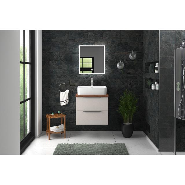 Alleene Bathroom Furniture Suite Latitude Run Finish: Alpine white/Light gray/Vintage navy on Productcaster.