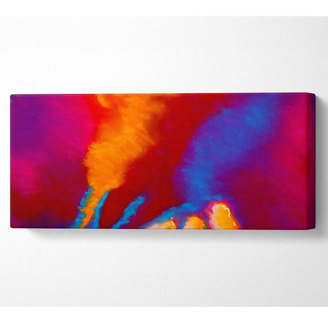 Psychedelic Blur Panoramic Canvas Ivy Bronx Size: 71cm H x 162.5cm W x 10cm D on Productcaster.