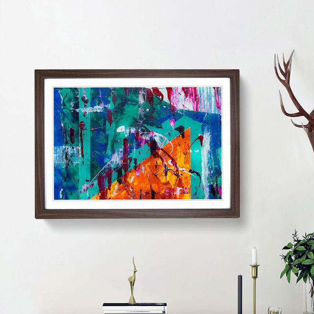 Abstract Art Painting Vol.441 by S.Johnson - Picture Frame Painting Print East Urban Home Frame Option: Walnut Framed, Size: 48cm H x 65cm W x 2cm D on Productcaster.