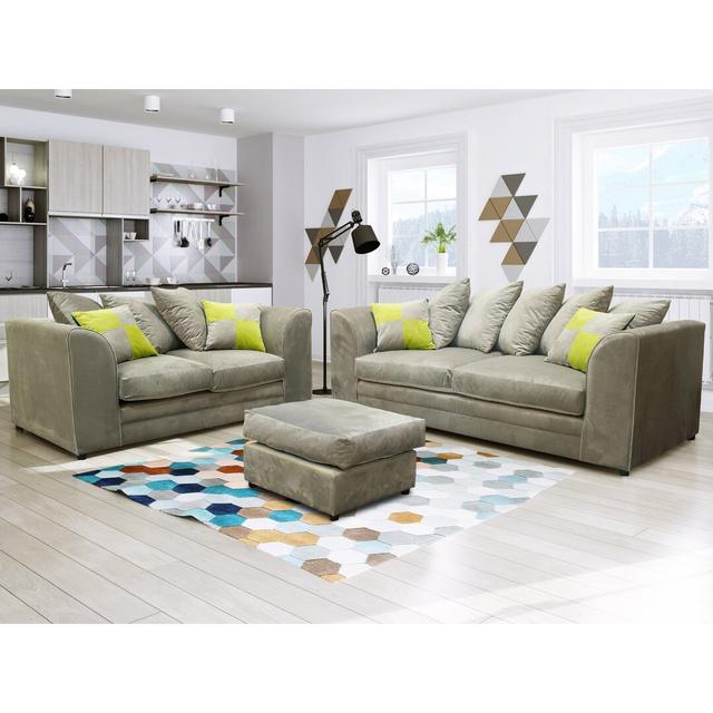 3-tlg. Sofa-Set Hoch Brayden Studio Polsterfarbe: Beige on Productcaster.