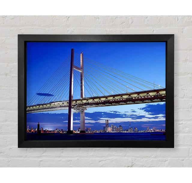 Suspension Bridge Nights Framed Print Bright Star Size: 100cm H x 141.4cm W on Productcaster.