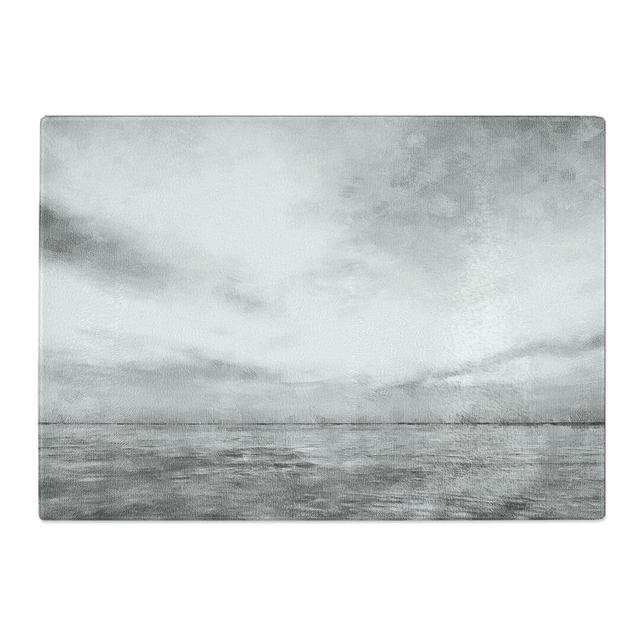 Tempered Glass Beach Horizon Painting Chopping Board East Urban Home Size: 20 cm x 28.5 cm on Productcaster.