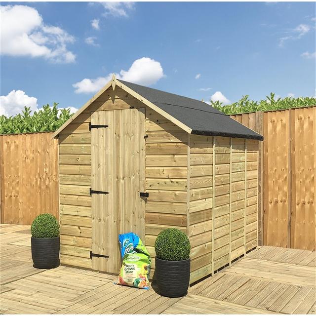 Jainil 4 ft. W x 9 ft. D Solid Wood Garden Shed Dakota Fields on Productcaster.