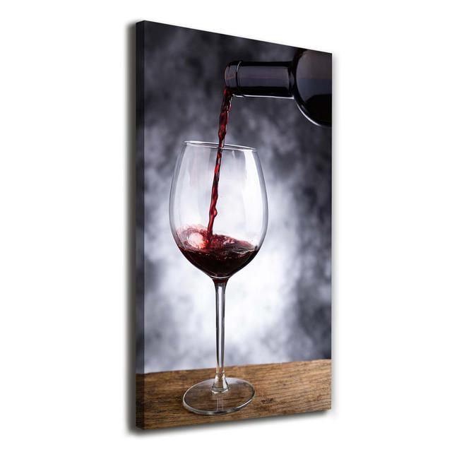 Rotwein - Kunstdrucke auf Leinwand - Wrapped Canvas Ebern Designs on Productcaster.