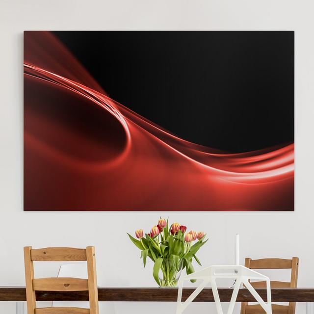 Red Wave - Wrapped Canvas Graphic Art Ivy Bronx Size: 40cm H x 60cm W on Productcaster.