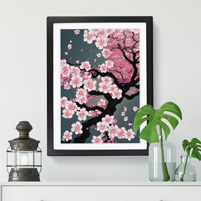 Nix Cherry Blossom Tree Branch - Picture Frame Graphic Art ClassicLiving Size: 46cm H x 34cm W, Format: Walnut Framed on Productcaster.