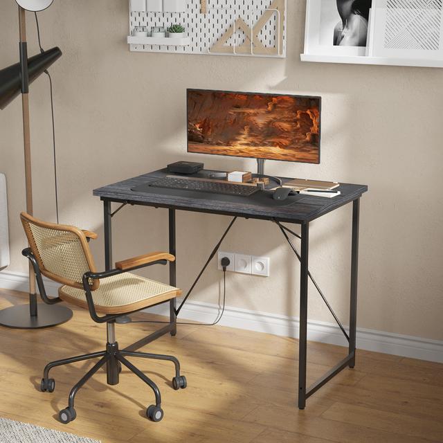 Cartee Writing Desk Borough Wharf Top Colour: Black, Size: 75cm H x 80cm W x 50cm D on Productcaster.