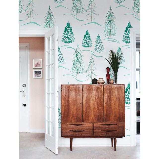 Maida Matte Mural Union Rustic Colour: Green, Size: 208 x 146cm on Productcaster.