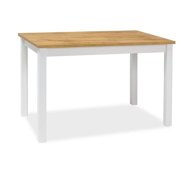 Ashlly Dining Table 17 Stories Table Base Colour: White, Size: H75 x L100 x W60cm, Table Top Colour: Oak Wotan on Productcaster.