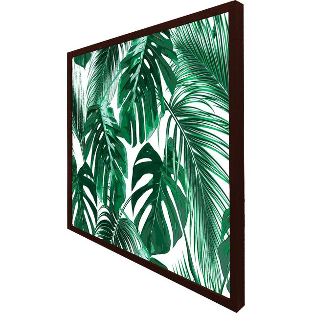 Kimmie Palm Leaves - Single Picture Frame Art Prints 17 Stories Size: 51cm H x 51cm W x 4cm D, Frame Colour: Brown Framed on Productcaster.