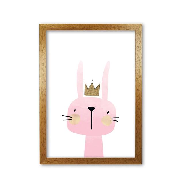 Scandi Bunny - Painting Print oh Paper East Urban Home Format: Honey Oak Frame, Size: 85 cm H x 60 cm W x 5 cm D on Productcaster.