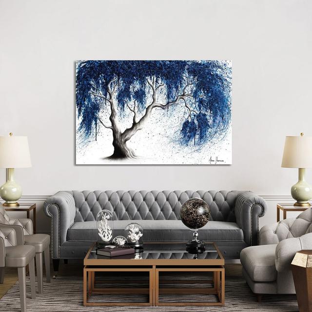 Blue Dream Tree by Ashvin Harrison - Graphic Art Print on Canvas 17 Stories Format: Wrapped Canvas, Size: 101.5cm H x 152.5cm W x 3.8cm D on Productcaster.