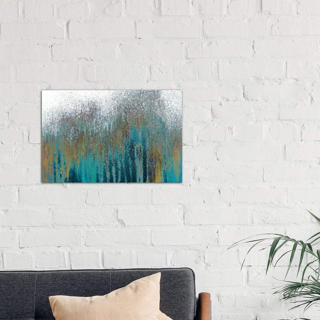 Teal Woods by Roberto Gonzalez - Wrapped Canvas Painting Latitude Run Size: 45.72cm H x 66.04cm W x 1.91cm D on Productcaster.