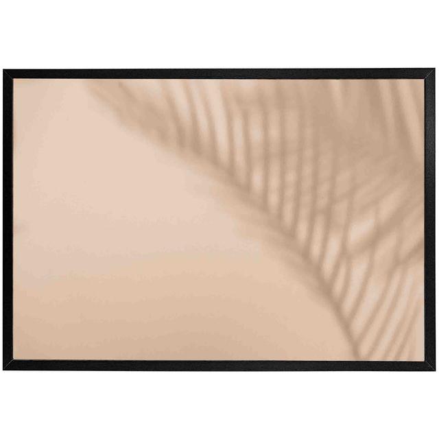 Arnell Leaf Shadow - Single Picture Frame Print 17 Stories Frame Colour: Black, Size: 31cm H x 46cm W x 4cm D on Productcaster.