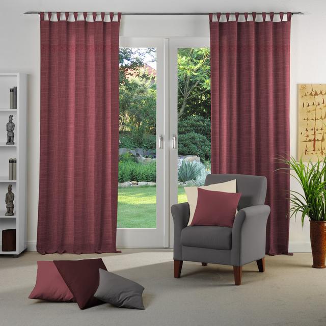 Vorhang Lord mit Schlaufen, blickdicht ModernMoments Vorhang-Farbe: Rot, Größe: 150cm Breite x 245cm Höhe on Productcaster.