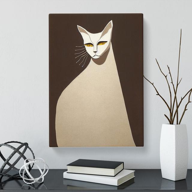 CAN-V0523-2630X Unique Egyptian Cat - Wrapped Canvas Print Marlow Home Co. Size: 50cm H x 35cm W x 3cm D on Productcaster.