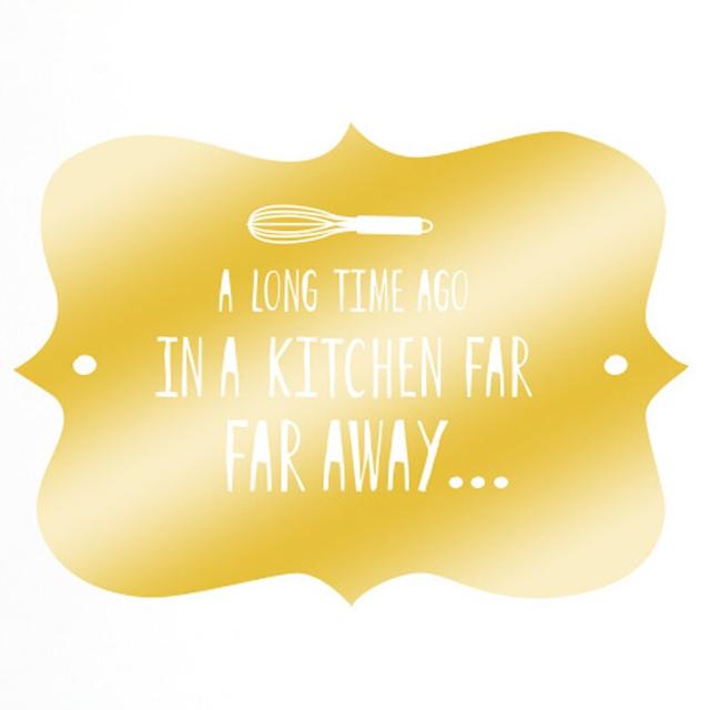 A Long Time Ago in a Kitchen Far Away Wall Sticker East Urban Home Colour: Shiny Gold, Size: Large on Productcaster.