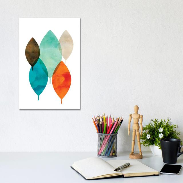 Mod Leaves I by Aimee Wilson - Wrapped Canvas Print ClassicLiving Size: 30.48cm H x 20.32cm W x 1.905cm D on Productcaster.