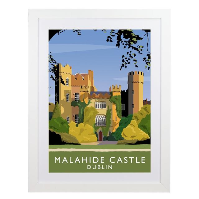 'Malahide Castle' Graphic Art East Urban Home Size: 43.5 cm H x 33.5 cm W x 2.2 cm D, Format: White Wood Frame on Productcaster.