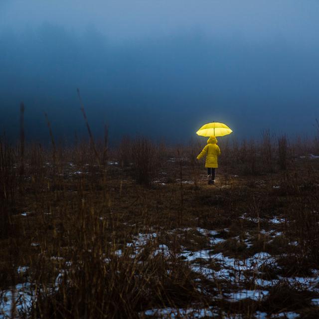 Little Girl Crossing The Field In Fog by Alex Potemkin - No Frame Art Prints on Canvas 17 Stories Size: 76cm H x 76cm W on Productcaster.