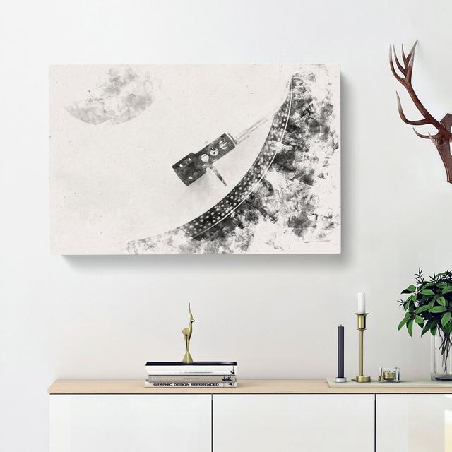 Needle of the Turntable Watercolour - Wrapped Canvas Graphic Art Print East Urban Home Size: 50cm H x 76cm W x 3cm D on Productcaster.