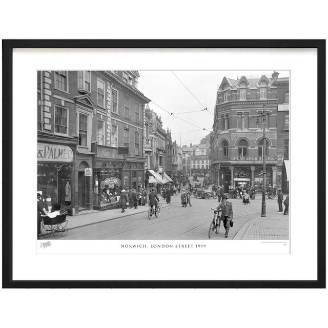 Norwich, London Street 1919 by Francis Frith - Single Picture Frame Print The Francis Frith Collection Size: 45cm H x 60cm W x 2.3cm D on Productcaster.